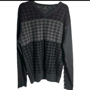 Neiman Marcus Mens Merino Wool Blend Sweater‎ Med  V-Neck Long Sleeve Pullover